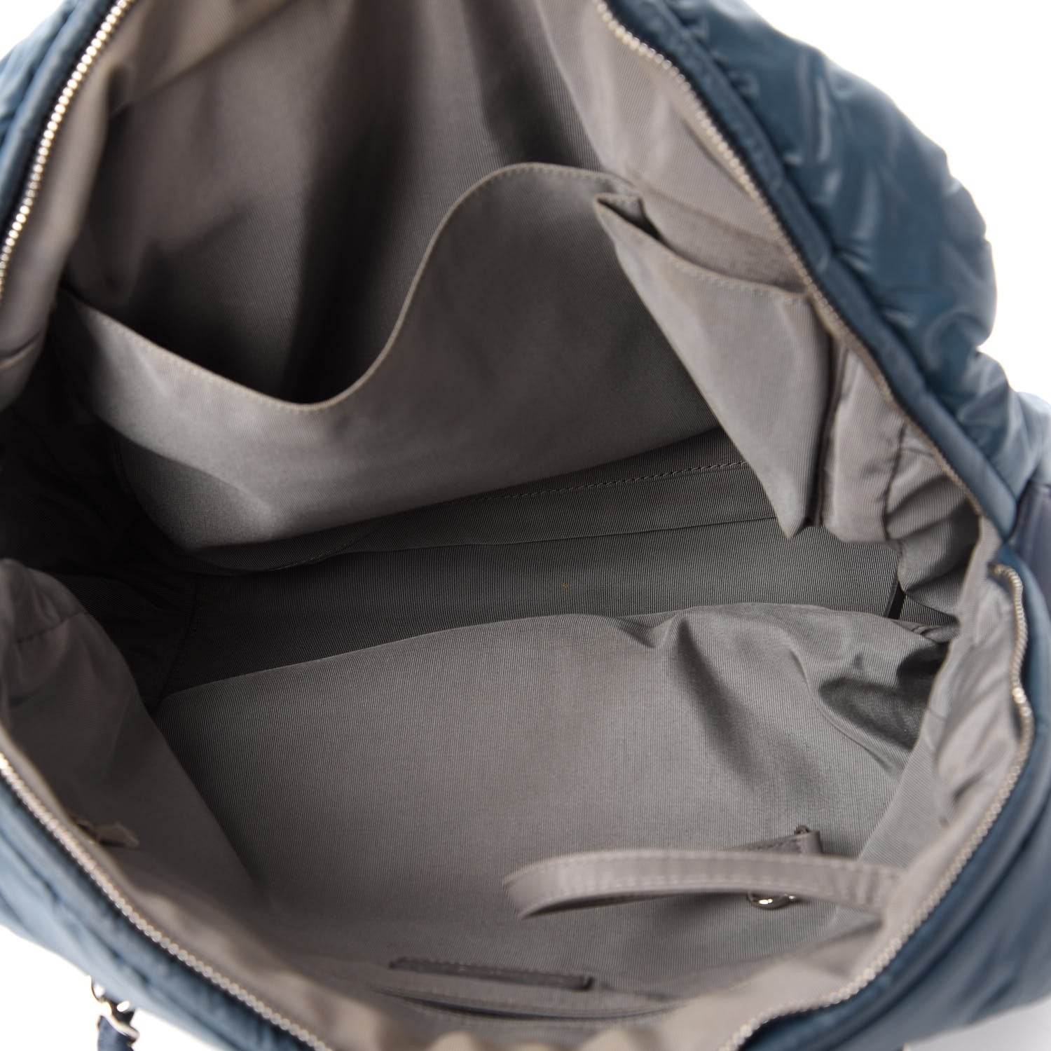 Chanel Nylon Quilted Tweed Stitch Bubble Camera Case Blue 5 of 11