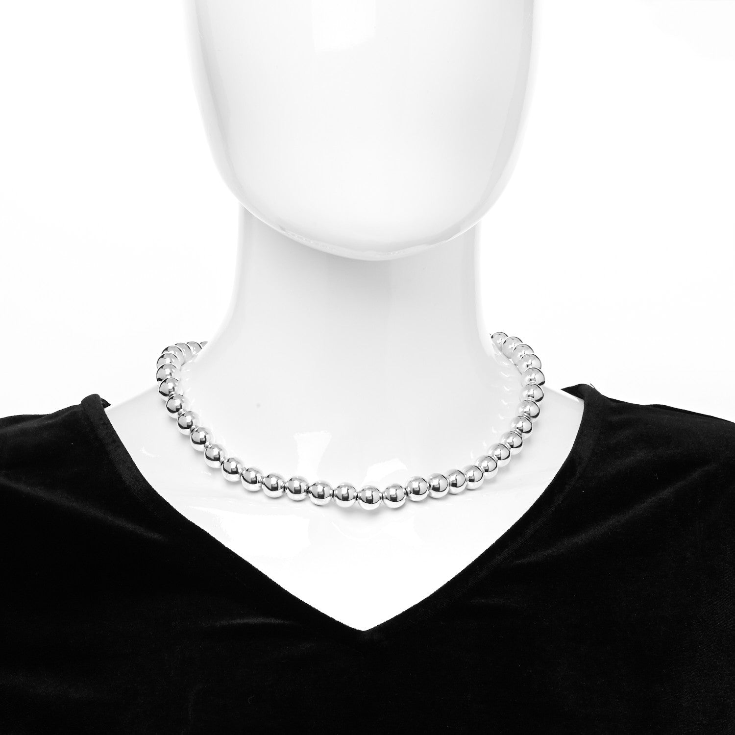 Tiffany Sterling Silver 10mm HardWear Ball Necklace 2 of 5