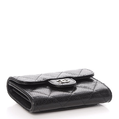 Chanel Caviar Quilted Flap Card Holder Wallet Black 4 of 9