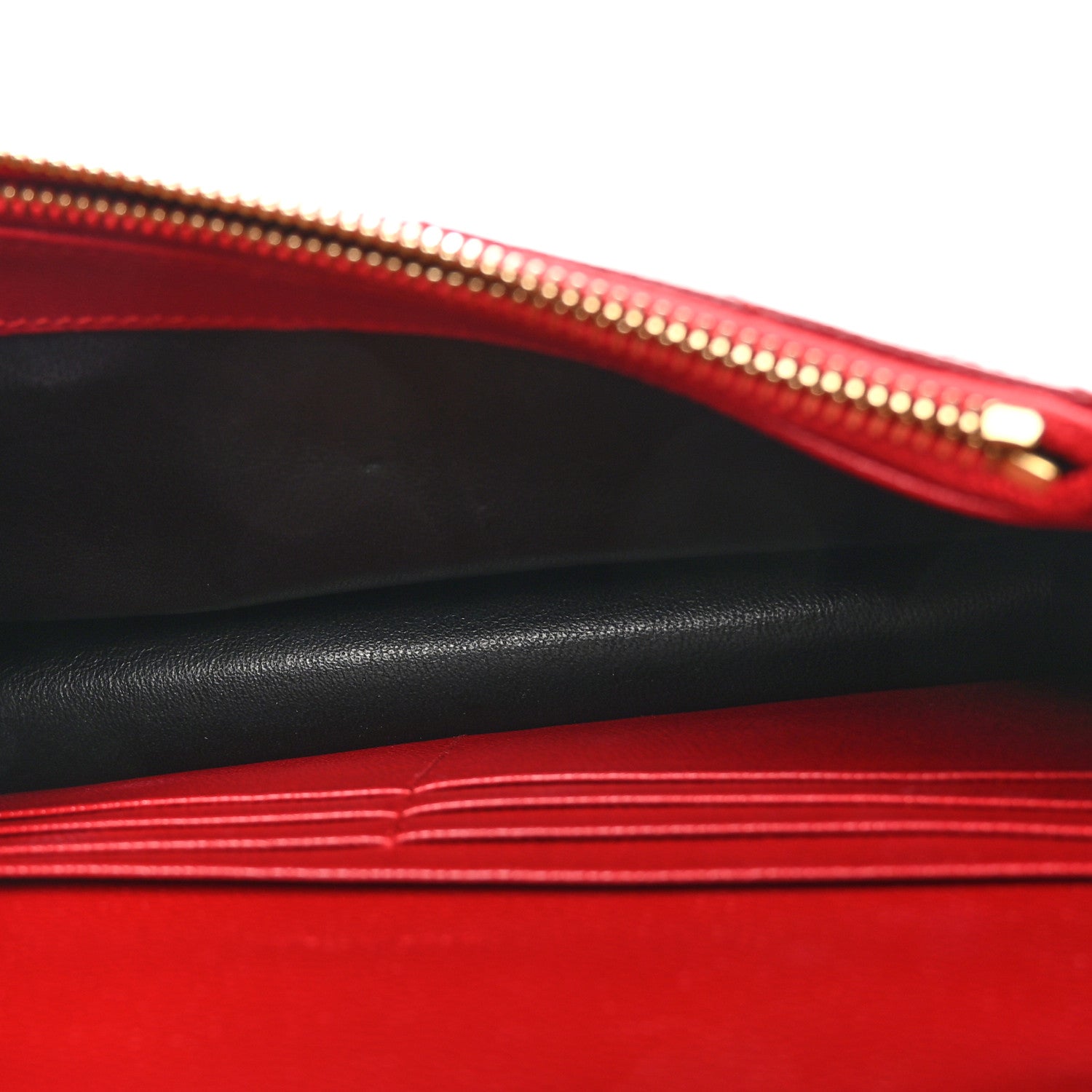Saint Laurent Grain De Poudre Matelasse Chevron Monogram Envelope Chain Wallet New Red 5 of 10