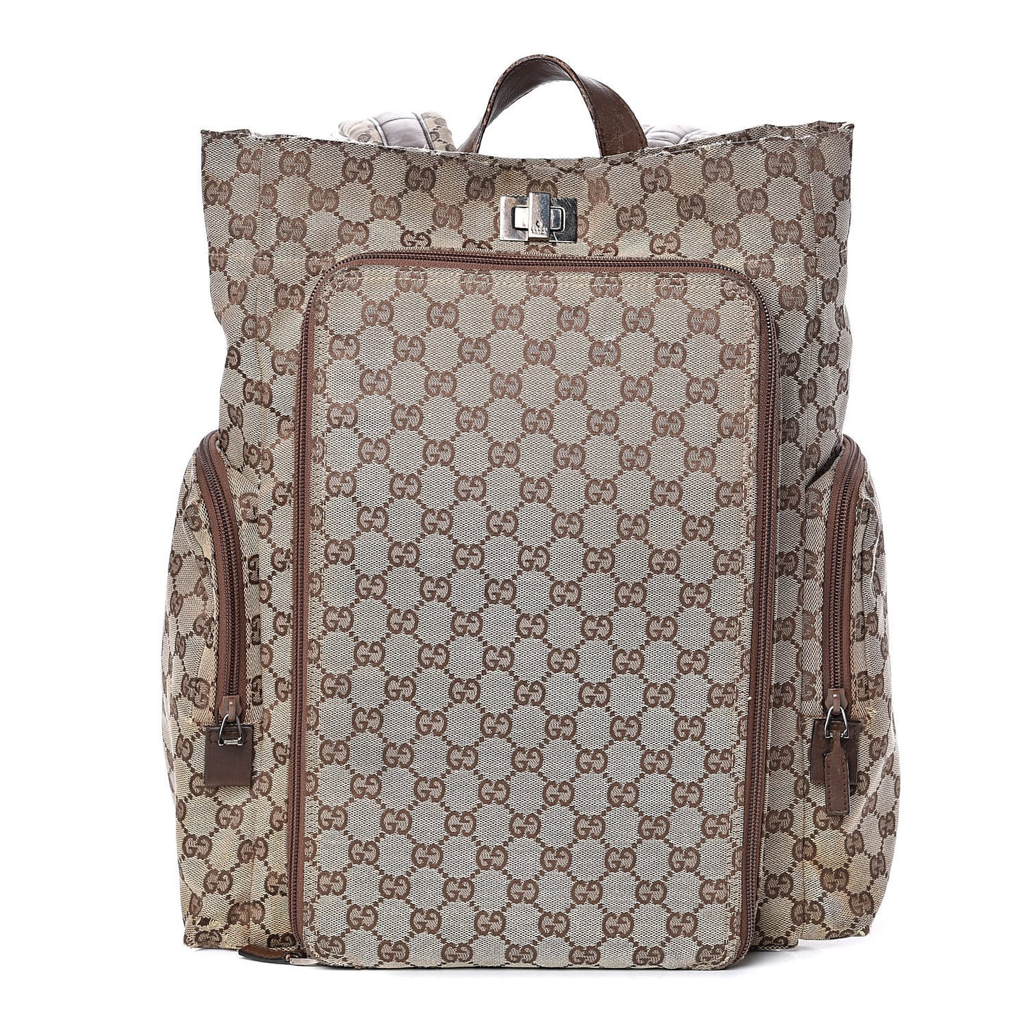 Monogram Backpack Diaper Bag Brown