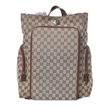 Gucci Monogram Backpack Diaper Bag Brown 1 of 22