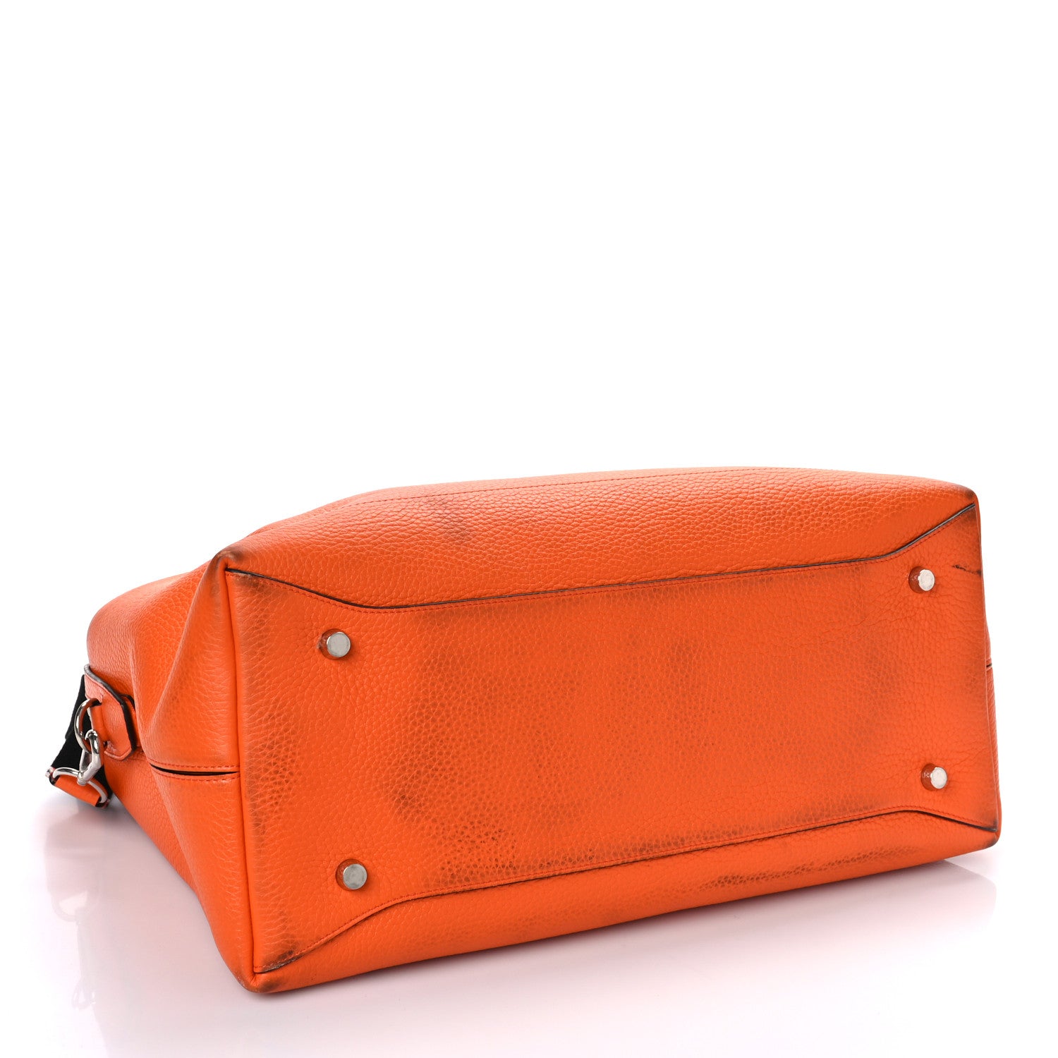 Mulberry Heavy Grain Calfskin City Weekender Duffle Bag Orange 4 of 20