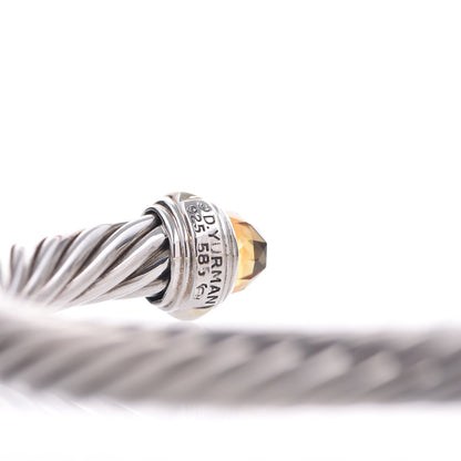 David Yurman Sterling Silver 14K Yellow Gold Citrine 7mm Cable Classics Bracelet 6 of 6