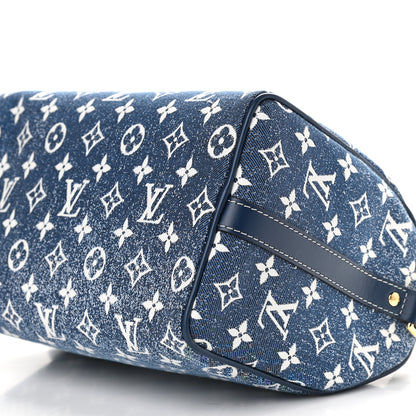 Louis Vuitton Monogram Jacquard Denim Speedy Bandouliere 25 Bleu 9 of 9