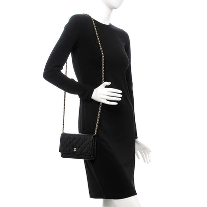 Chanel Caviar Quilted Wallet On Chain WOC Black 2 of 9