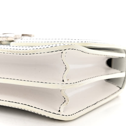 Burberry Calfskin Monogram Embossed Small TB Chain Bag Optic White 10 of 13