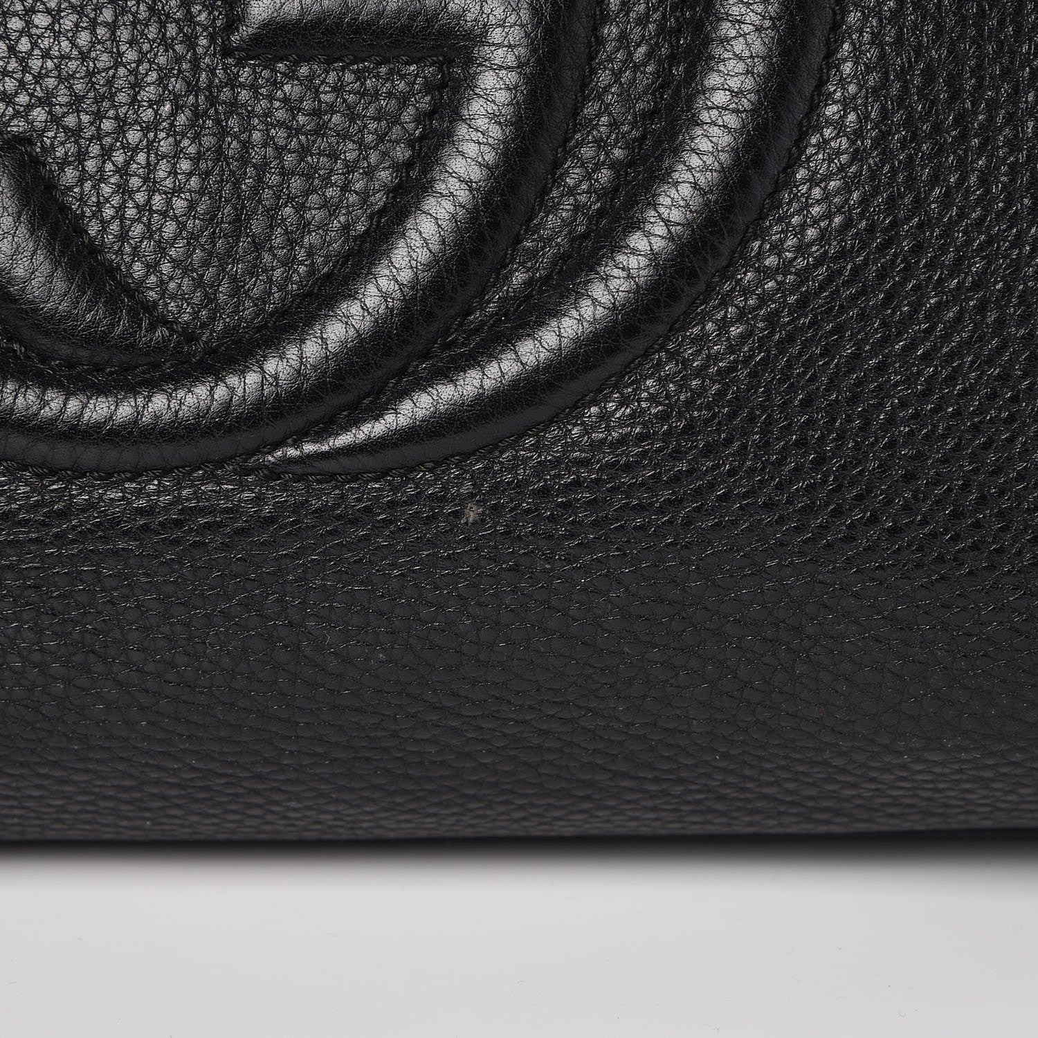 Gucci Pebbled Calfskin Large Soho Chain Shoulder Bag Black 9 of 18