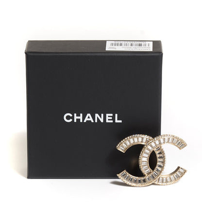 Chanel Baguette Crystal C Brooch Silver 5 of 5