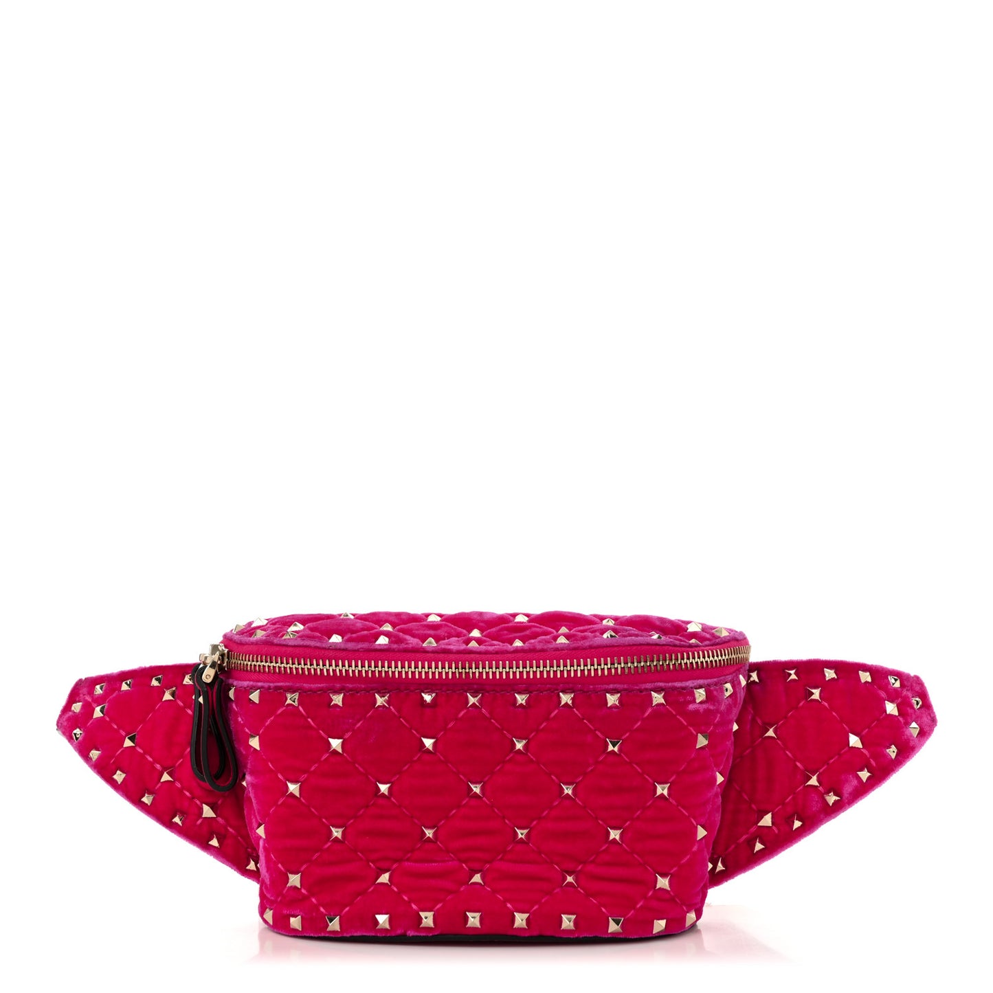 Velvet Rockstud Spike Belt Bag 85 Disco Pink