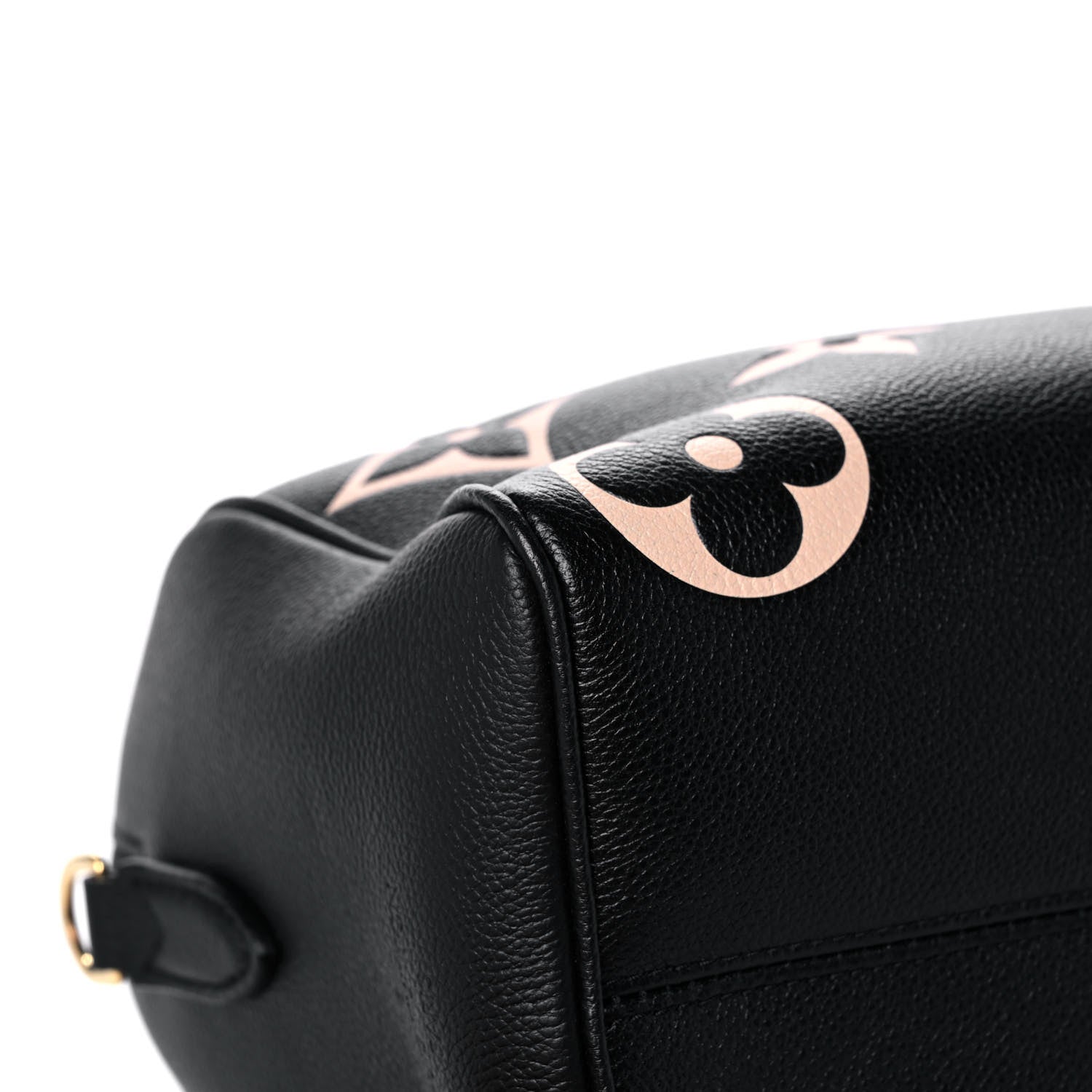 Louis Vuitton Empreinte Monogram Giant Speedy Bandouliere 25 Black Beige 7 of 12