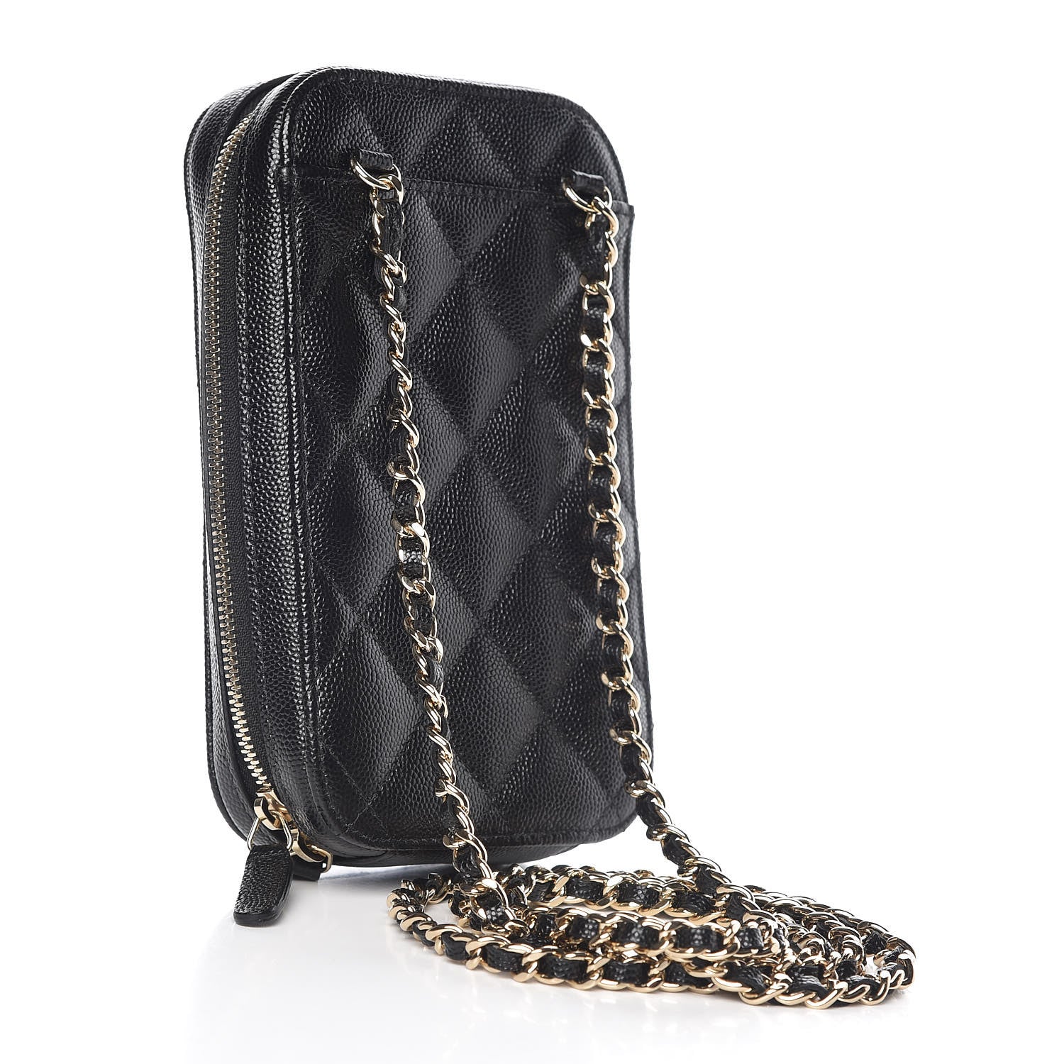 Chanel Caviar Quilted Classic Clutch With Chain Black 3 of 11