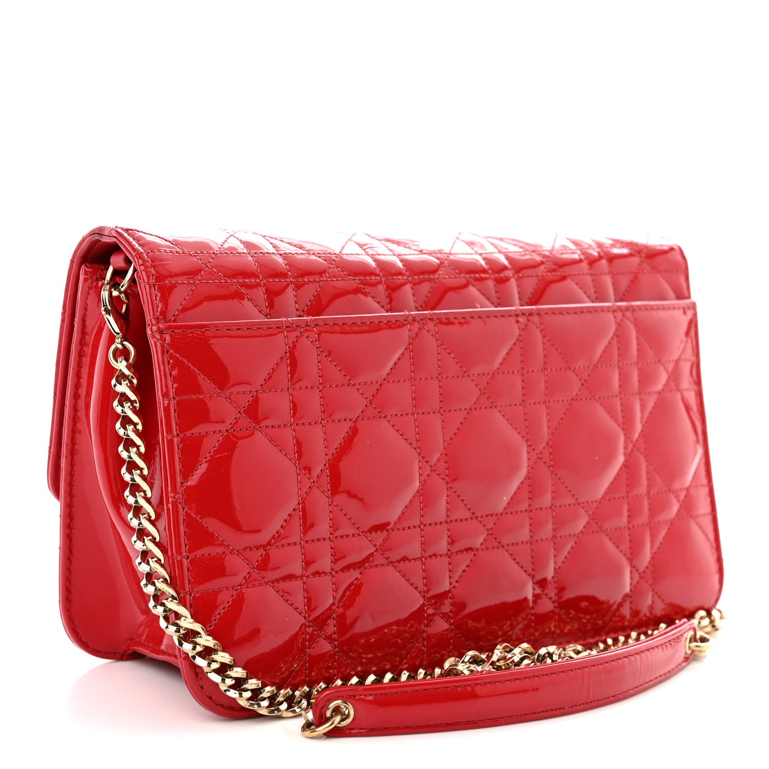 Christian Dior Patent Cannage Miss Dior Promenade Pouch Red 3 of 14