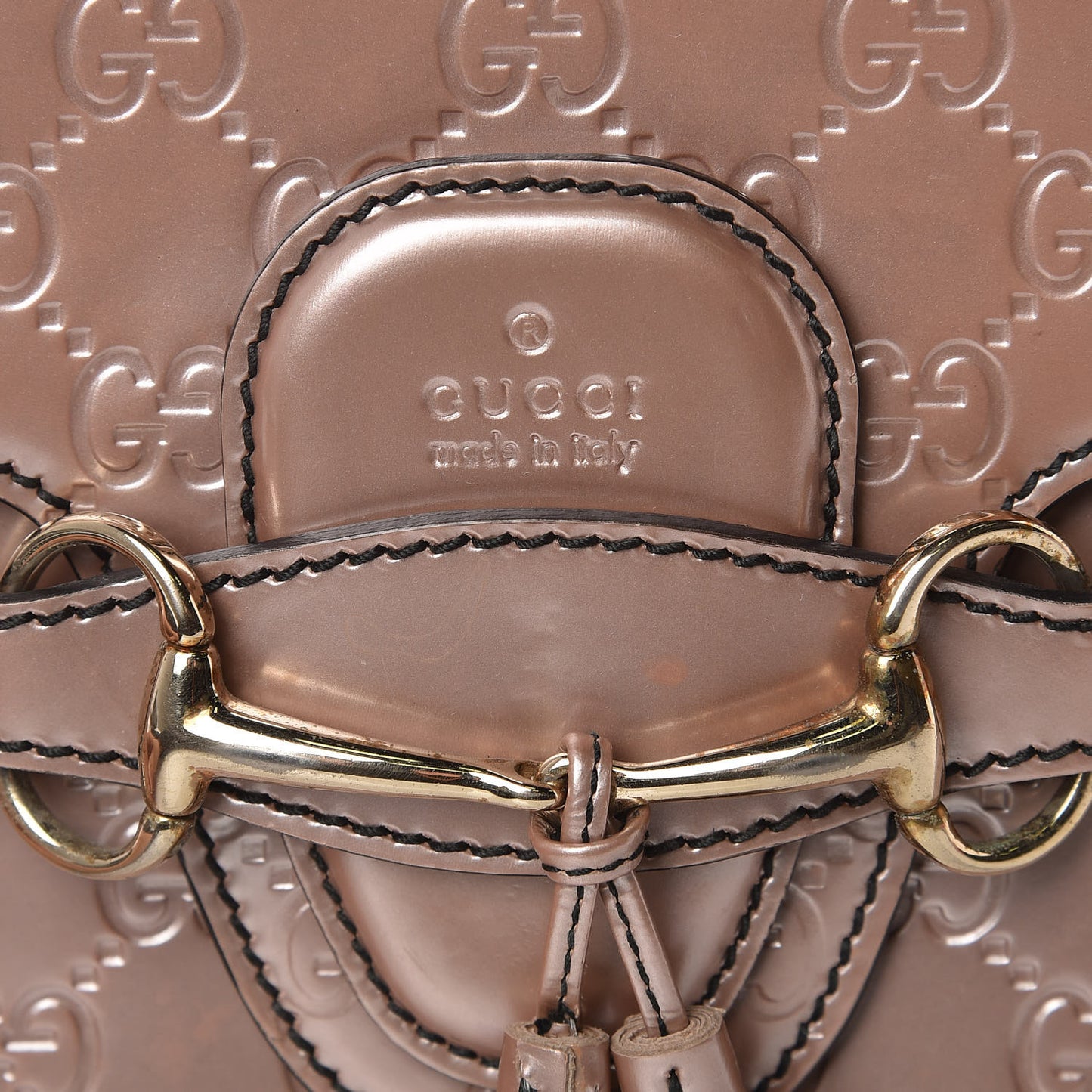 Shine Guccissima Medium Emily Chain Shoulder Bag Dark Cipria