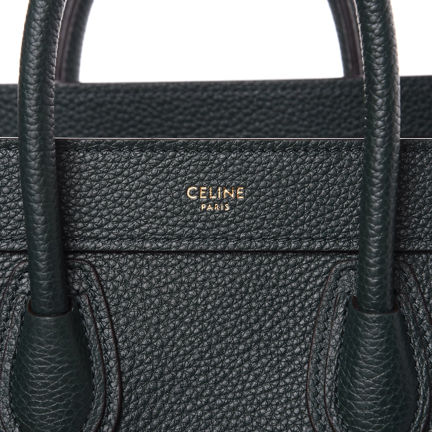 Celine Drummed Calfskin Nano Luggage Amazone 10 of 10