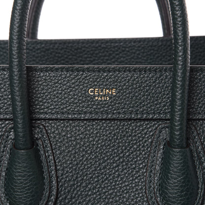 Celine Drummed Calfskin Nano Luggage Amazone 10 of 10