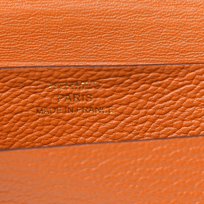 Hermes Chevre Mysore Bearn Card Holder Wallet Orange 5 of 8