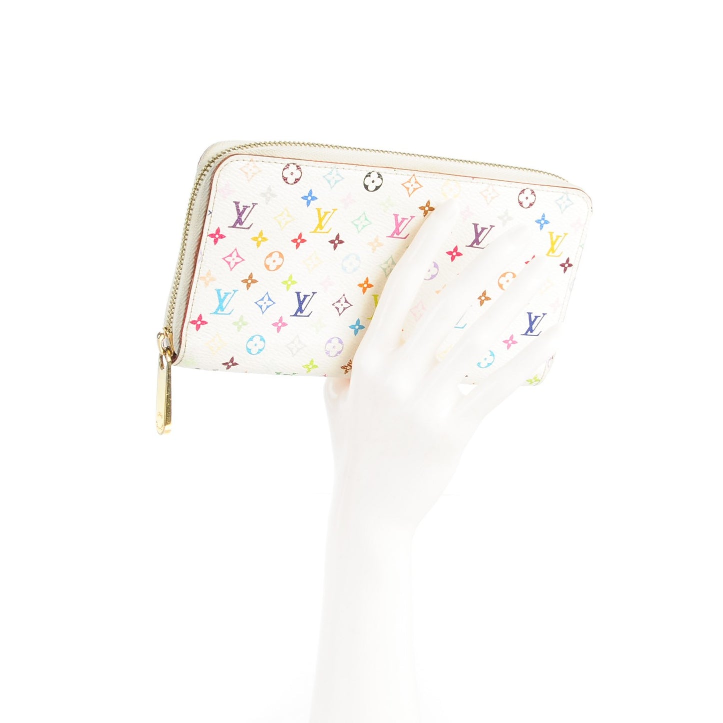 Monogram Multicolor Zippy Wallet White Litchi