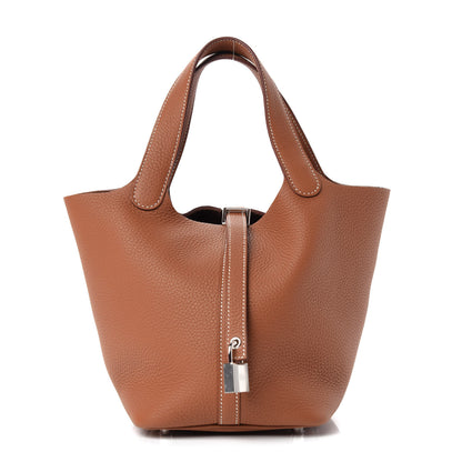 Hermes Taurillon Clemence Picotin Lock 18 PM Gold 1 of 10