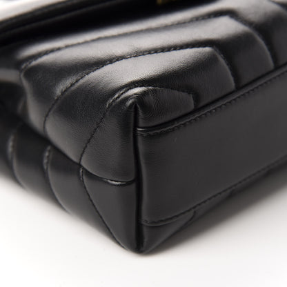 Saint Laurent Calfskin Y Quilted Monogram Toy Loulou Crossbody Bag Black 6 of 12