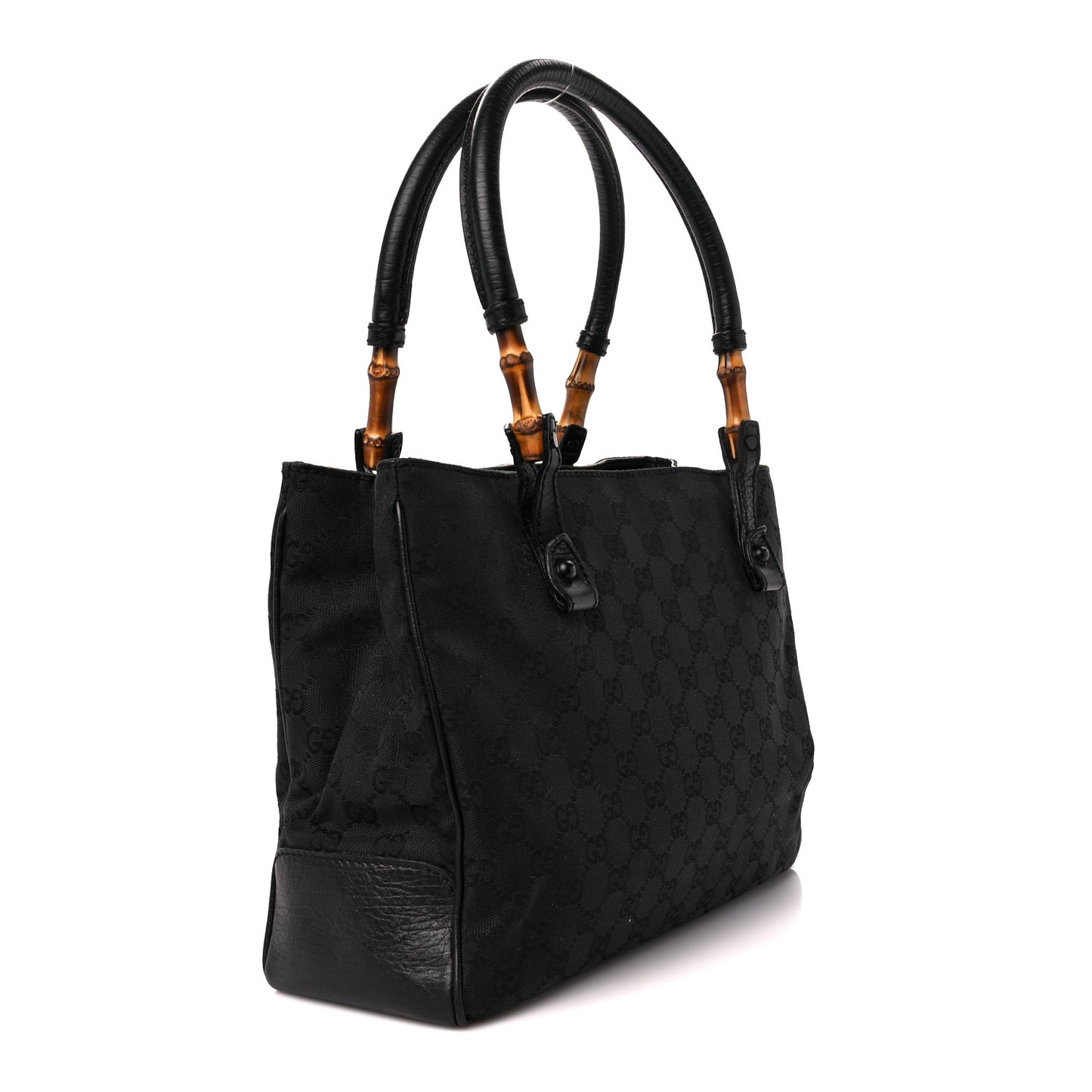 Monogram Small Bamboo Tote Black