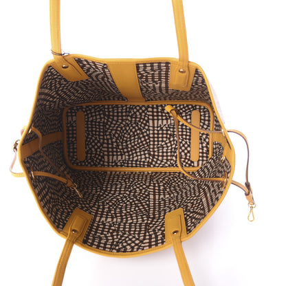 MCM Visetos Medium Liz Reversible Shopper Tote Cognac Yellow 15 of 15
