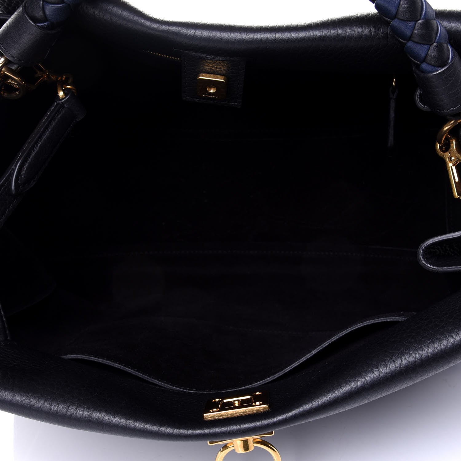 Mulberry Heavy Grain Iris Tote Midnight Black 4 of 5