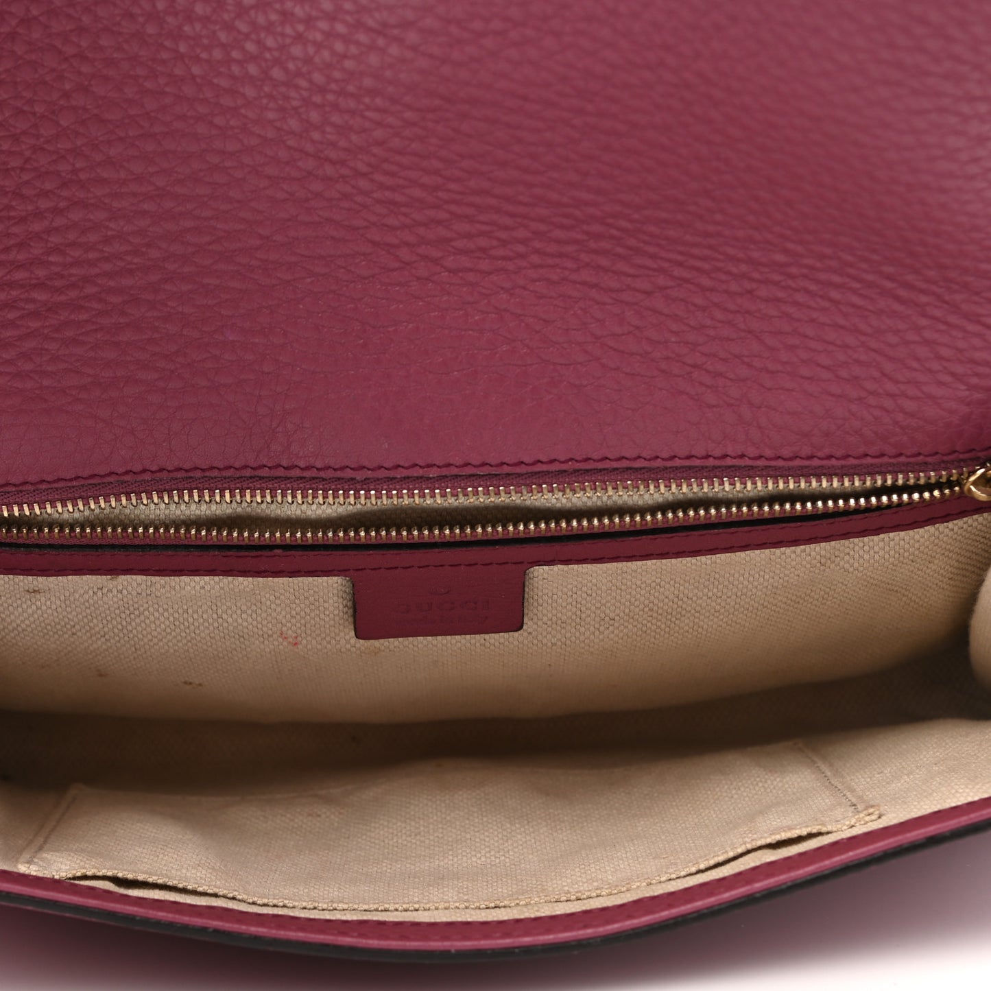 Pebbled Calfskin Medium Soho Clutch Peonia Flower