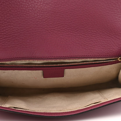 Gucci Pebbled Calfskin Medium Soho Clutch Peonia Flower 5 of 9