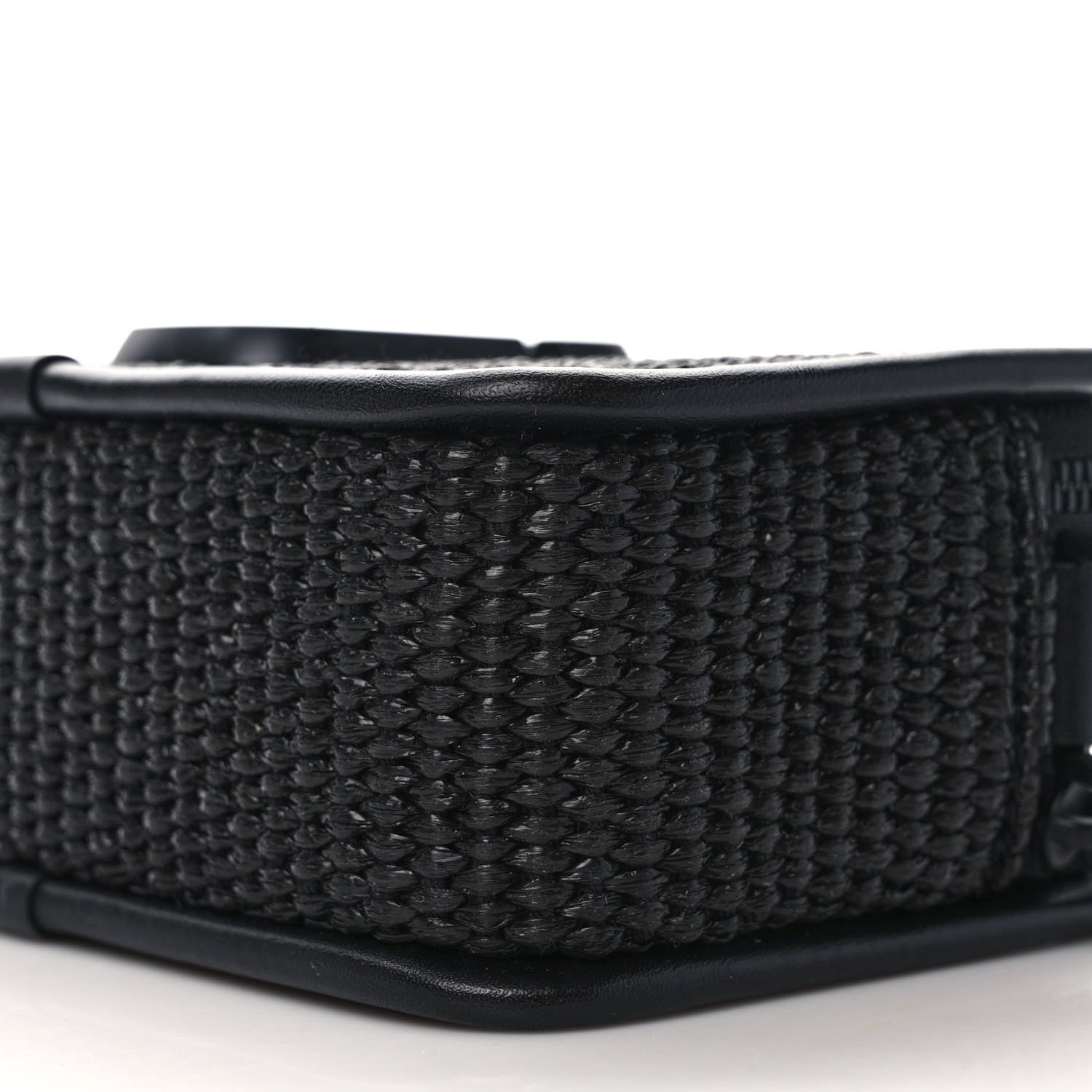 Marc Jacobs Calfskin Straw Small The Woven Snapshot DTM Camera Bag Black 9 of 9
