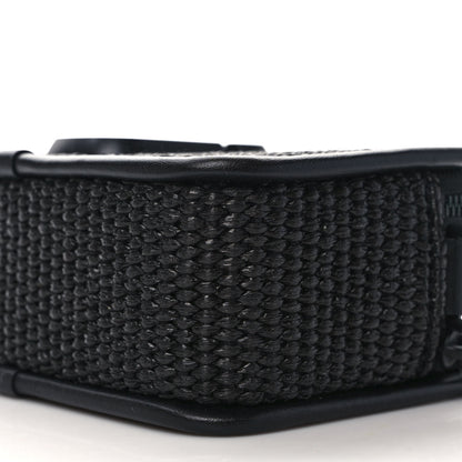 Marc Jacobs Calfskin Straw Small The Woven Snapshot DTM Camera Bag Black 9 of 9