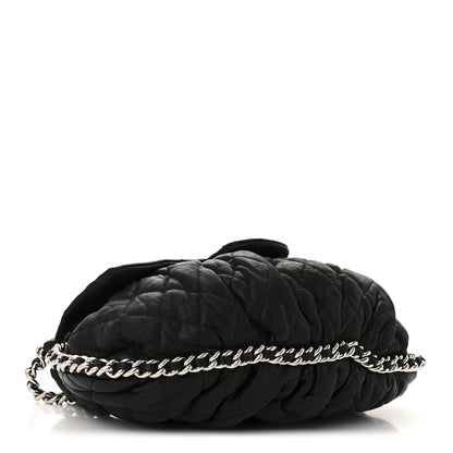 Chanel Washed Lambskin Quilted Medium Chain Around Messenger Black 4 of 13