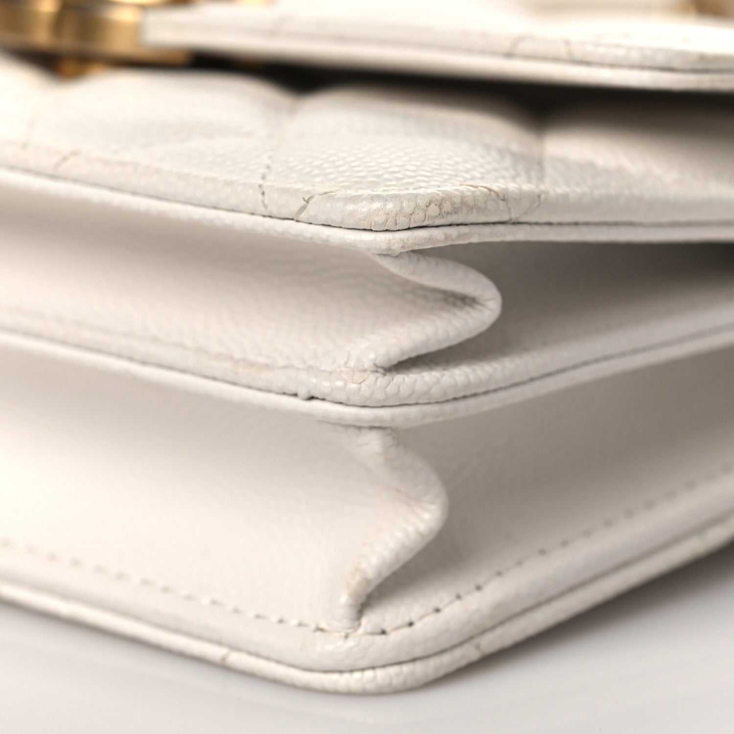 Chanel Caviar Quilted Mini Bracelet On Chain Wallet On Chain WOC White 10 of 12