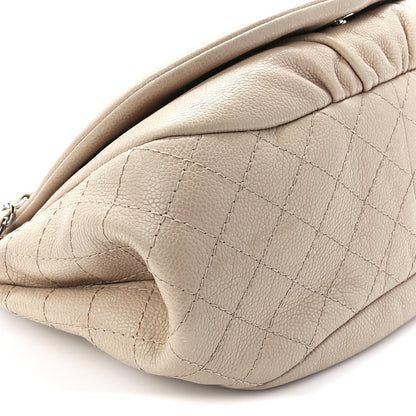 Chanel Caviar Half Moon Large Flap Beige 10 of 11