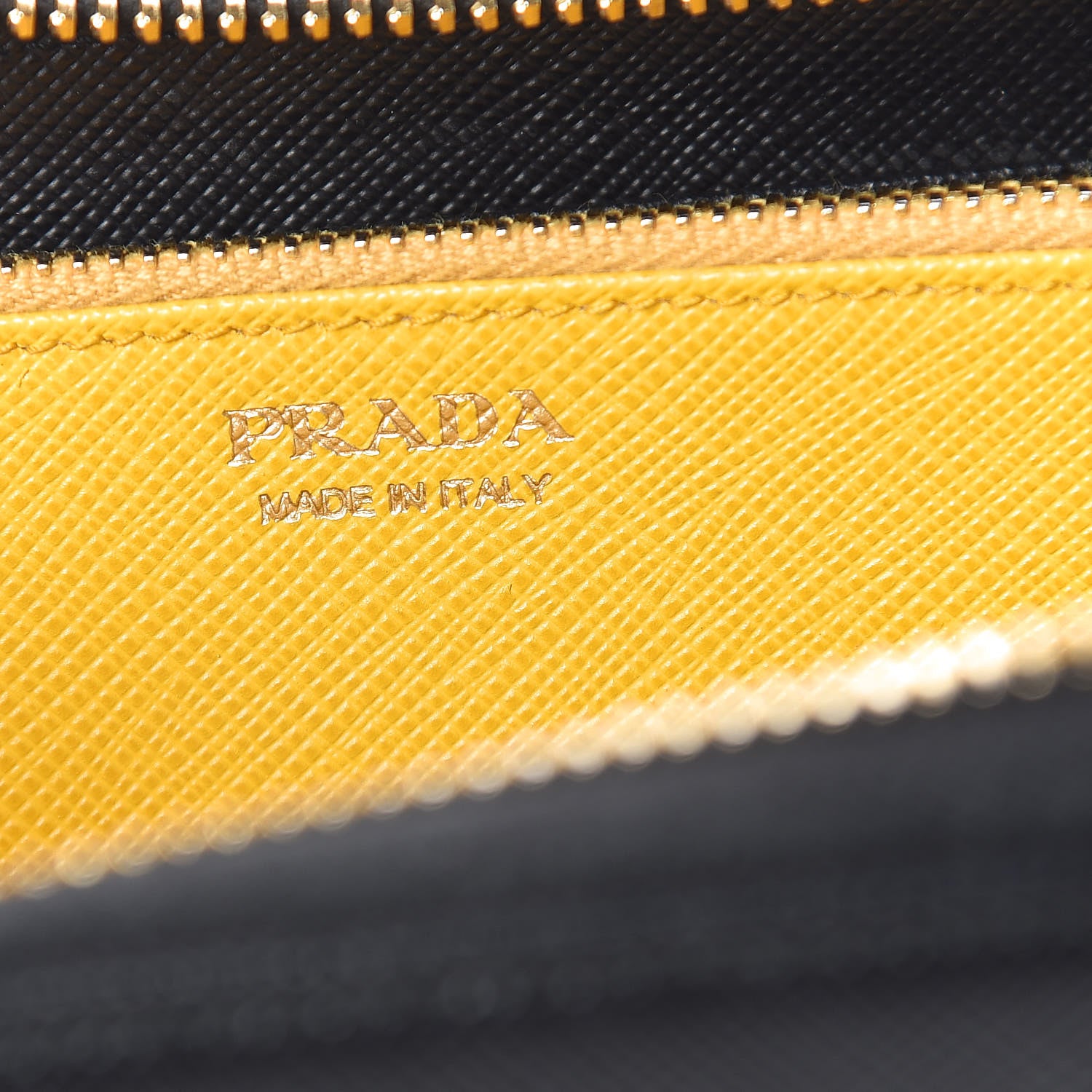 Prada Saffiano Robot Continental Zip Around Wallet Black 6 of 7