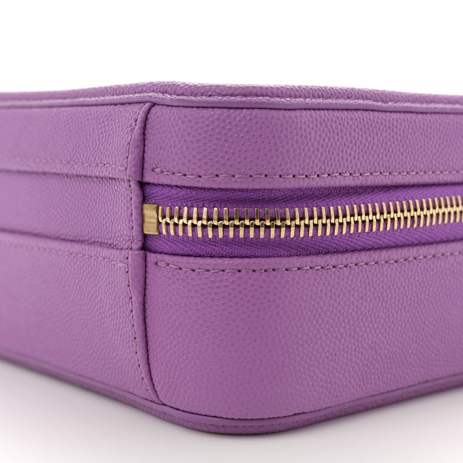 Chanel Caviar Quilted Small CC Filigree Vanity Case Purple 9 of 10