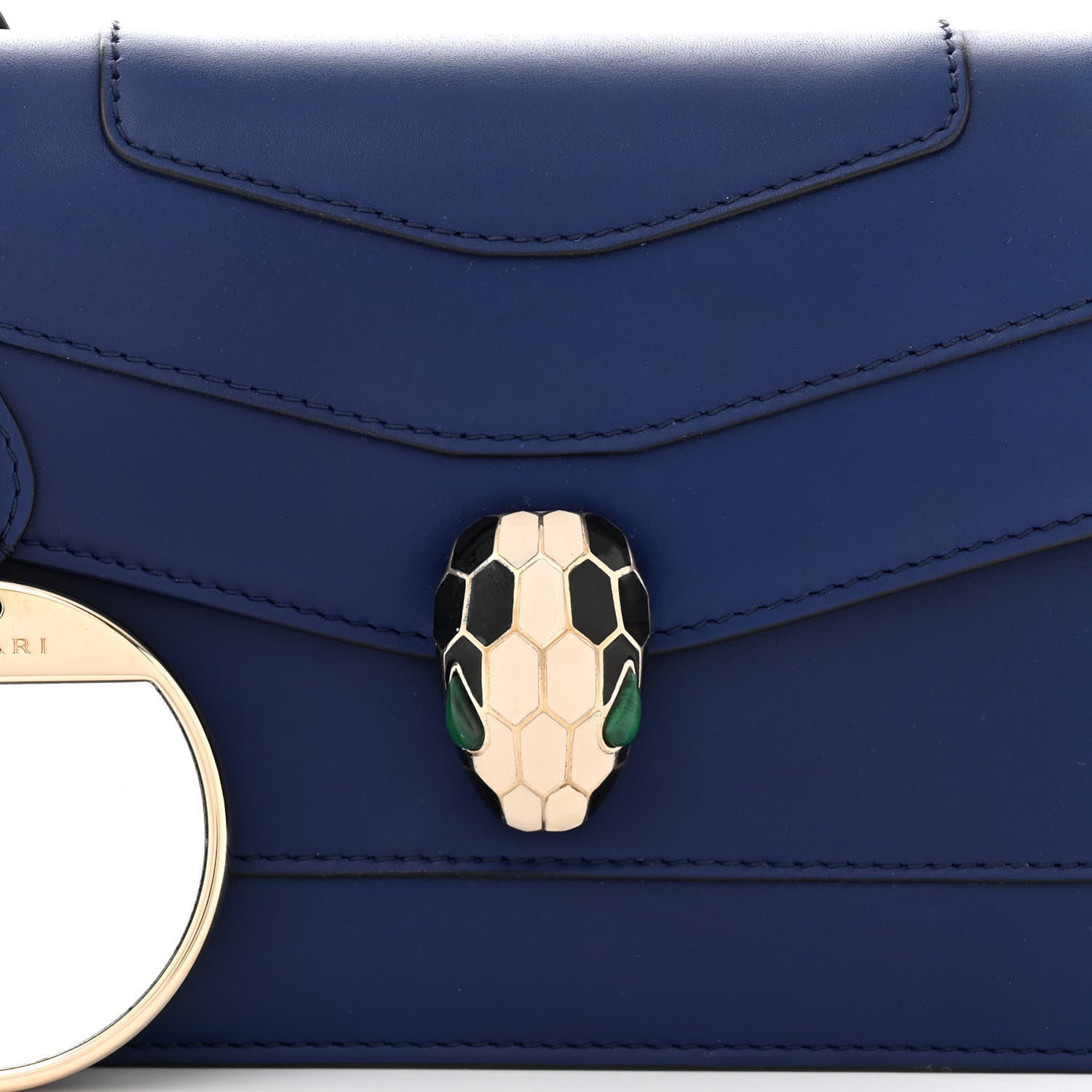 Bulgari Calfskin Serpenti Forever Crossbody Bag Blue 7 of 9