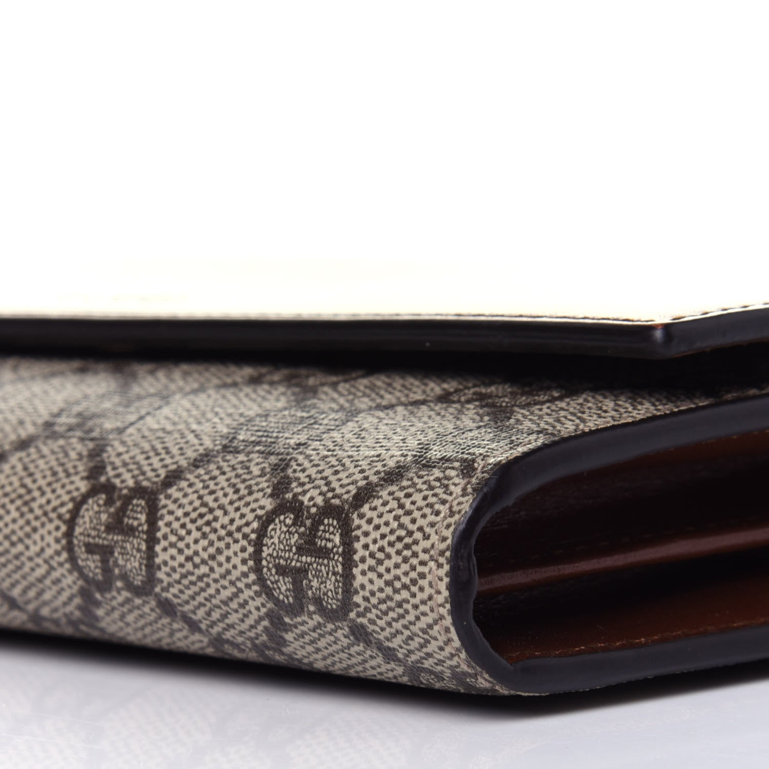 Gucci Calfskin GG Supreme Monogram Continental Wallet Brown 9 of 12
