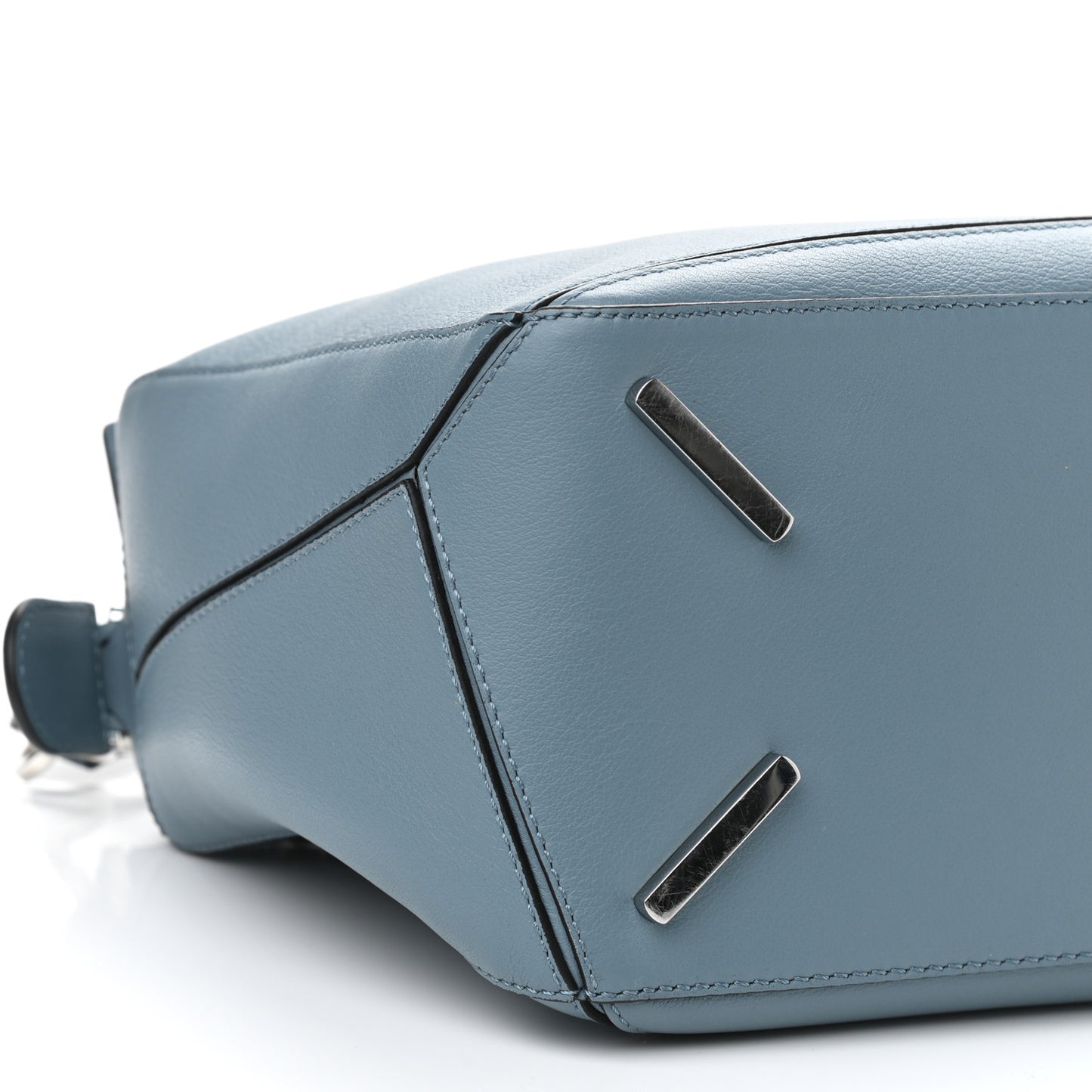 Calfskin Medium Puzzle Bag Stone Blue