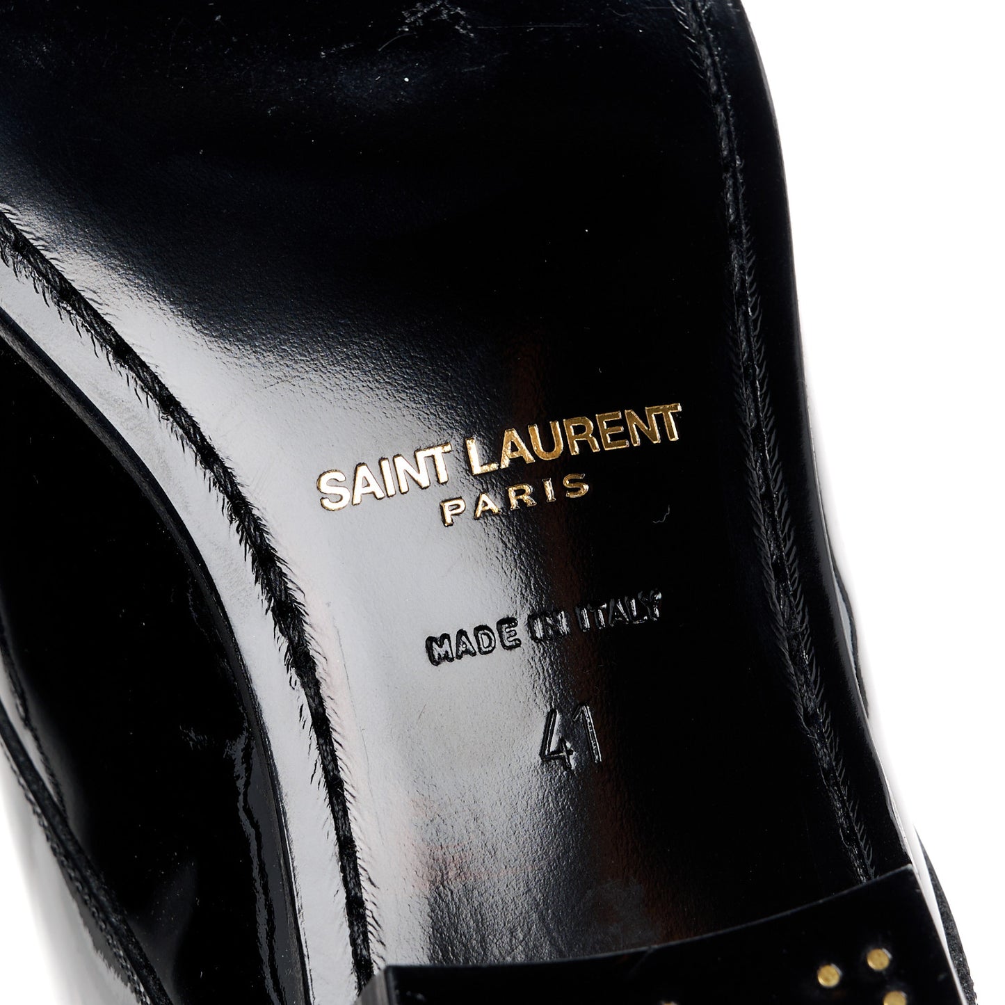 Patent Calfskin Joan Ankle Boots 41 Black