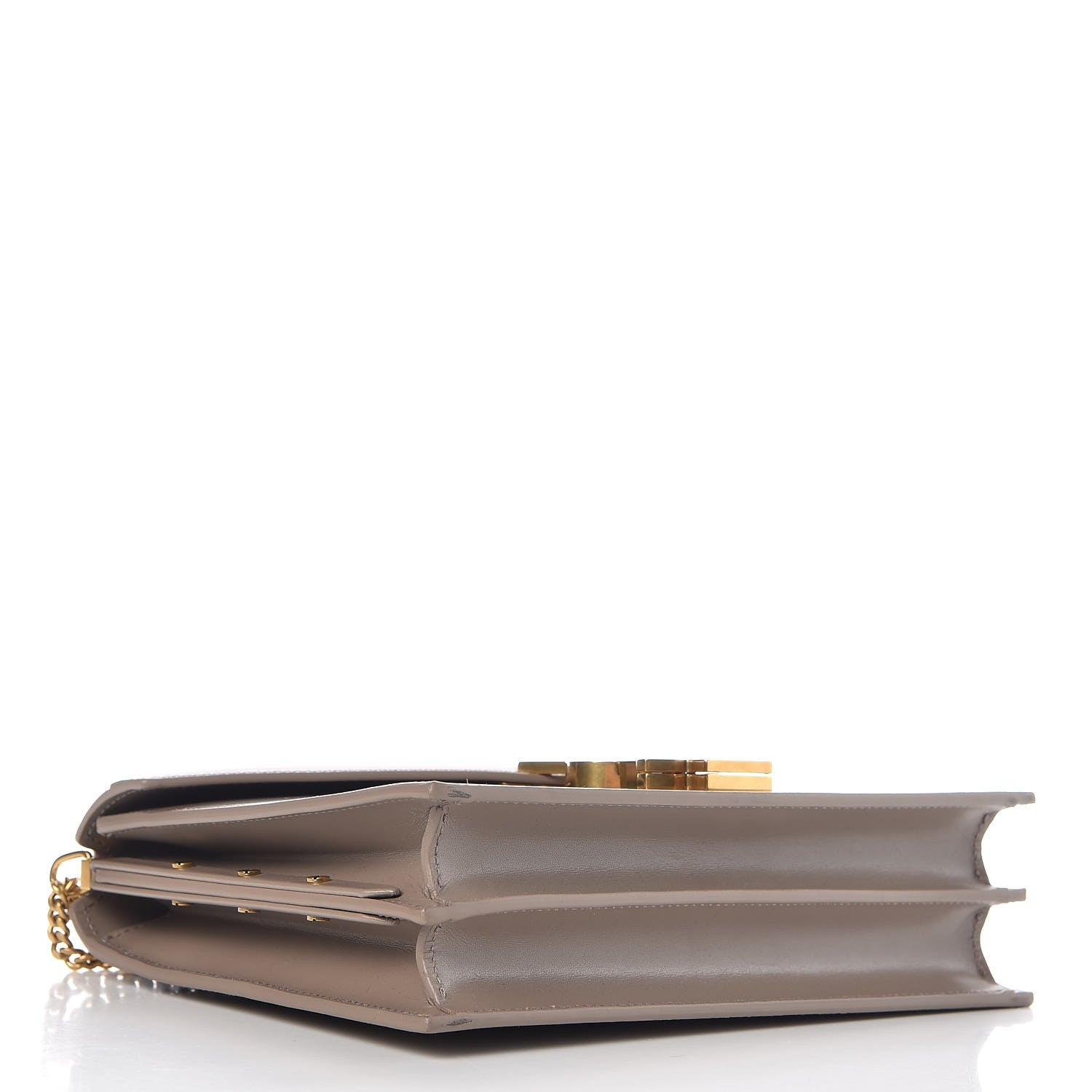 Saint Laurent Calfskin Monogram Cassandra Clasp Bag Mink Rouge Legion 5 of 11