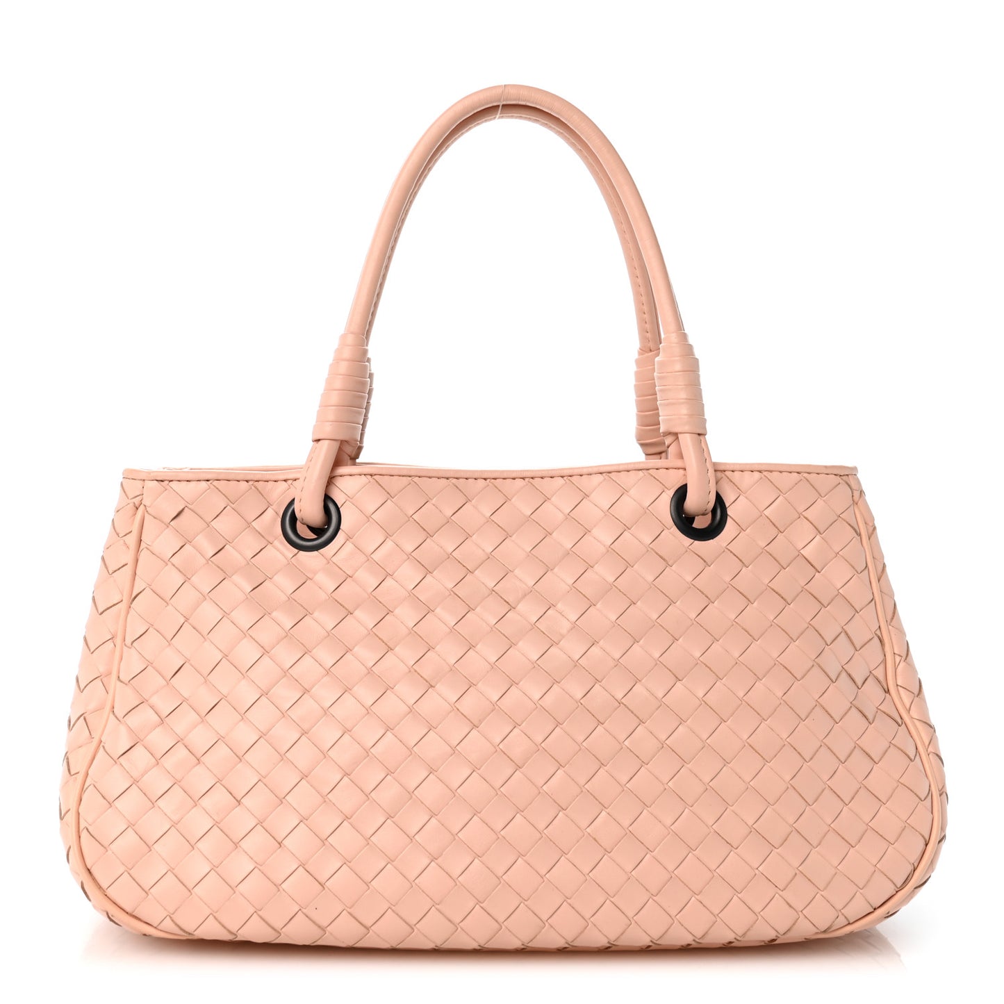 Nappa Intrecciato Woven Tote Flamingo