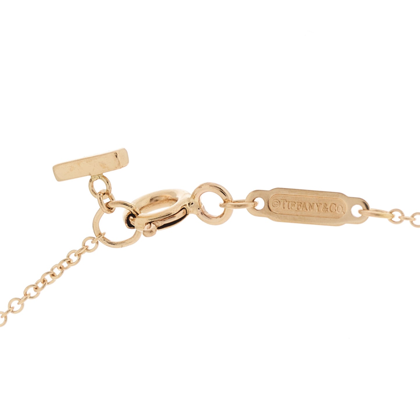 18K Rose Gold Small T Smile Pendant Necklace
