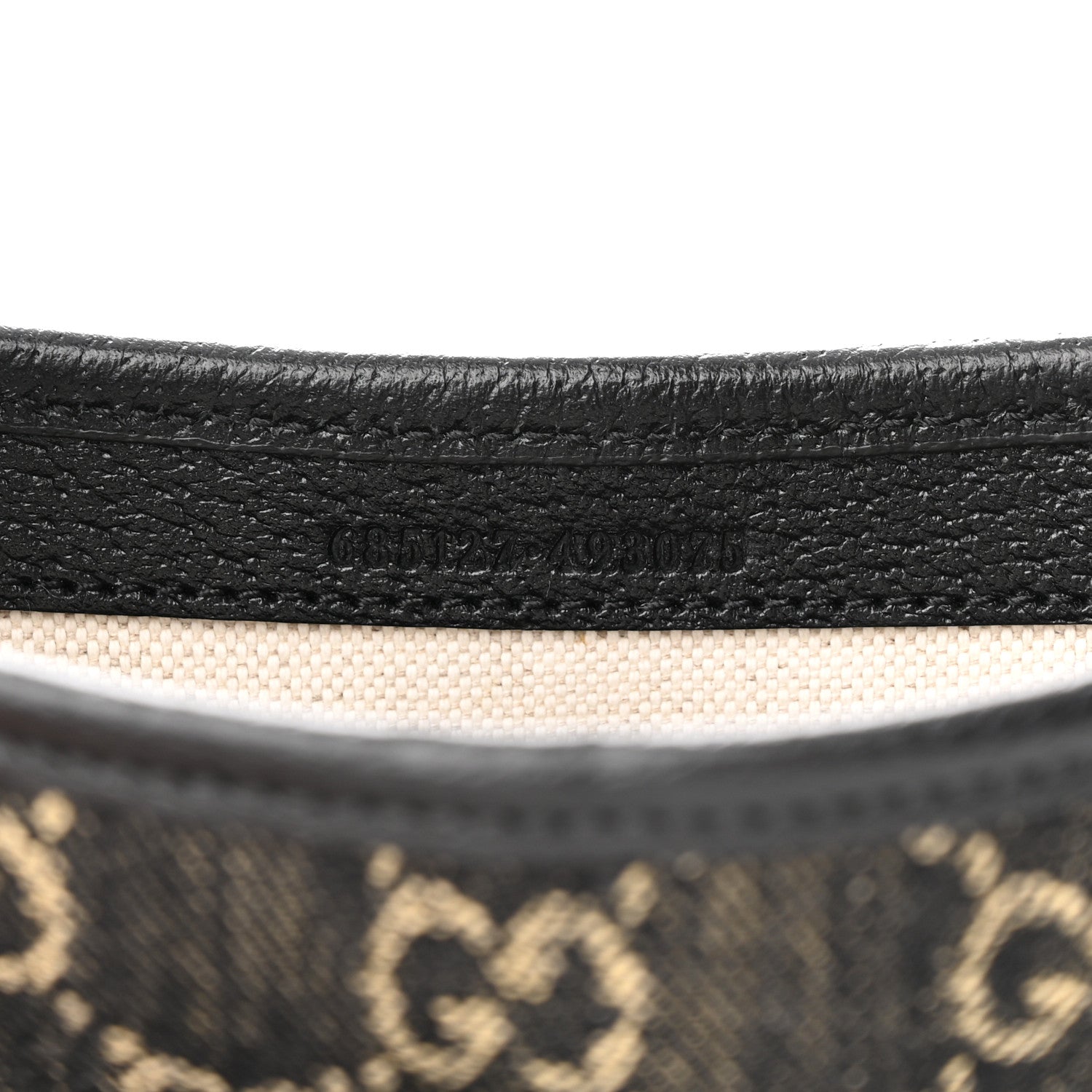 Gucci Jacquard Black Denim GG Monogram Textured Dollar Calfskin Mini Jackie 1961 Hobo Black Ivory 8 of 11