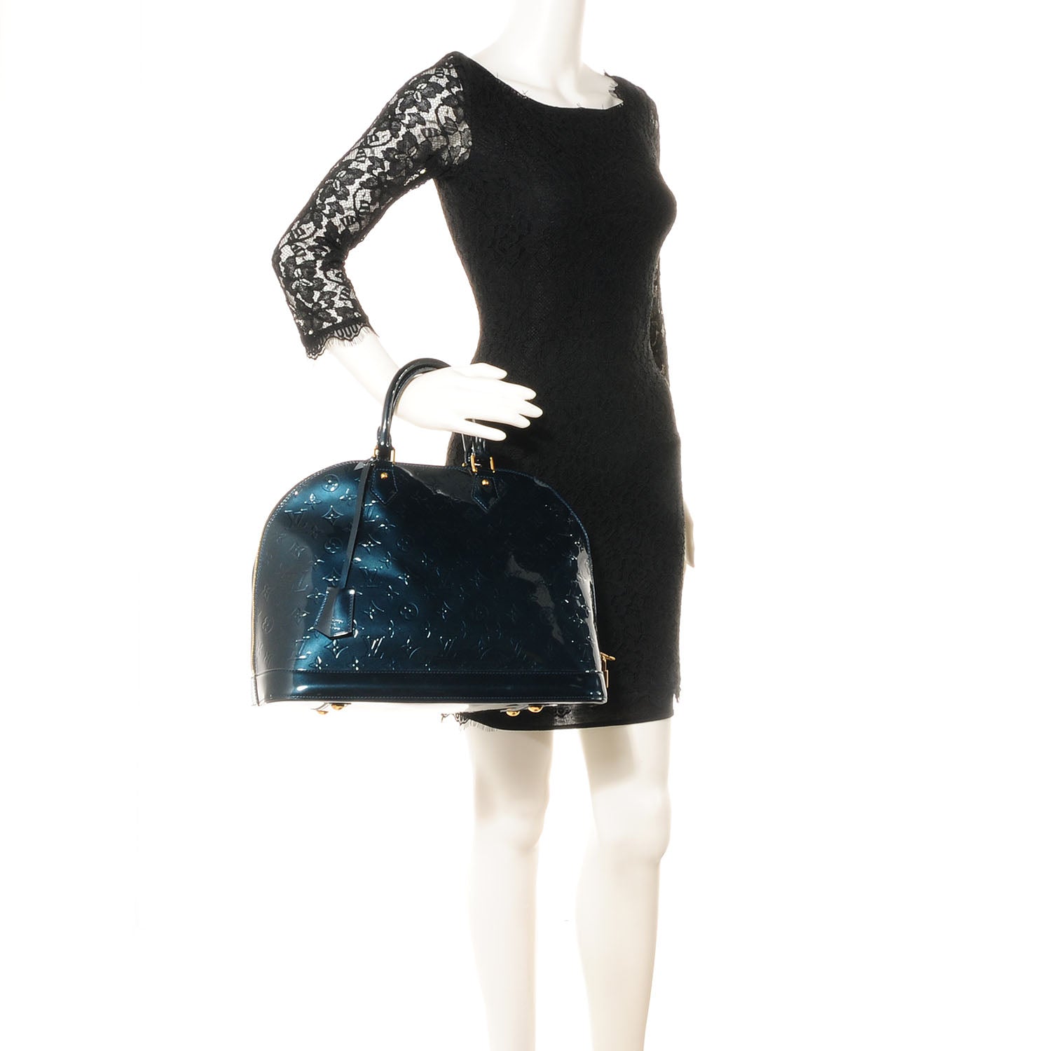 Louis Vuitton Vernis Alma GM Blue Nuit 2 of 7