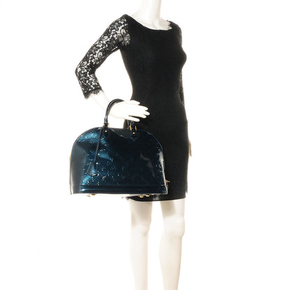 Louis Vuitton Vernis Alma GM Blue Nuit 2 of 7