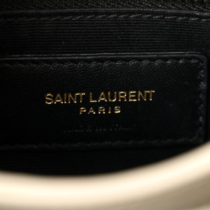 Saint Laurent Calfskin Y Quilted Monogram Toy Loulou Crossbody Bag Crema Soft 6 of 15