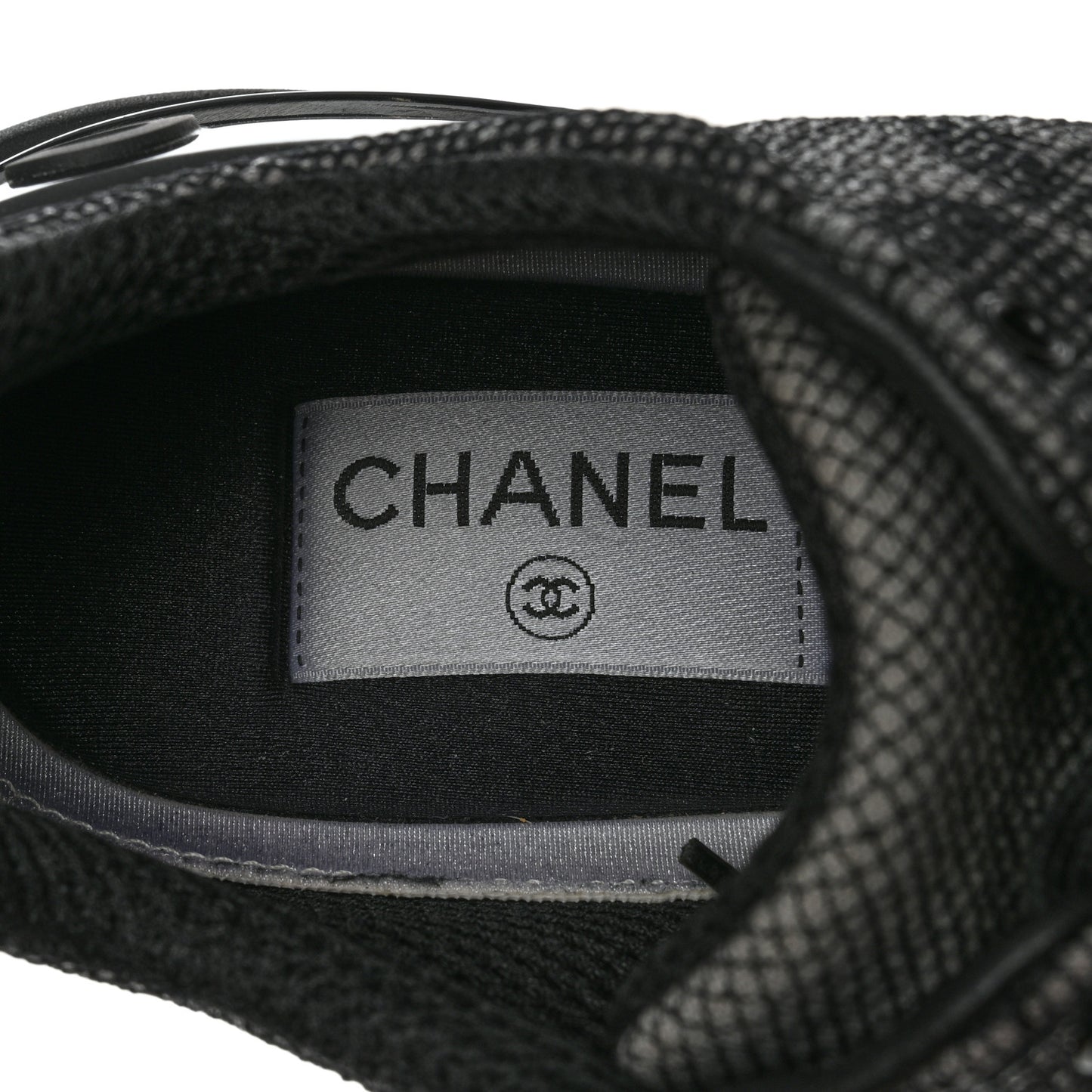 Mesh Embroidered CC Sneakers 38 Black