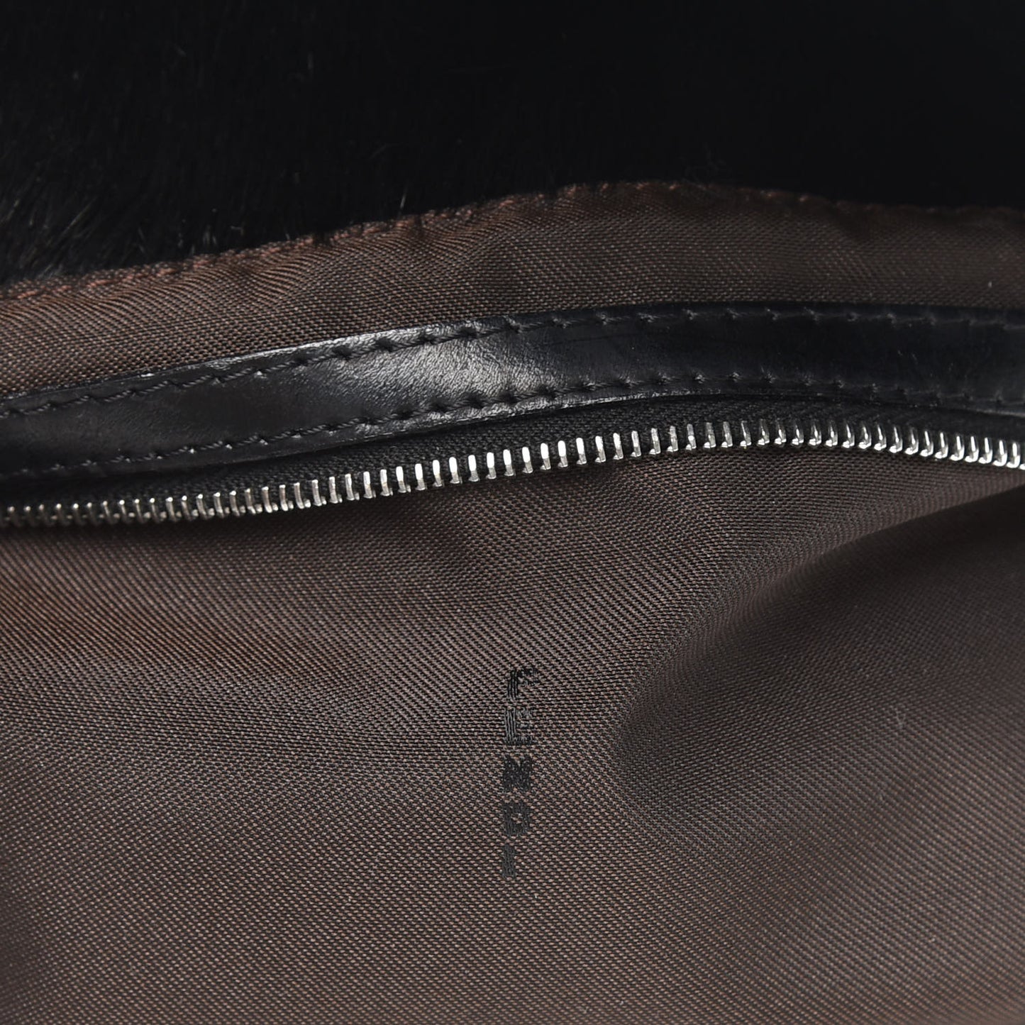 Calf Hair Baguette Black