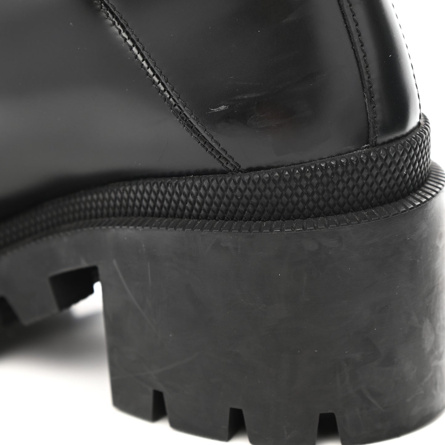 Calfskin Sylvie Web Lace Up Combat Boots 36.5 Black